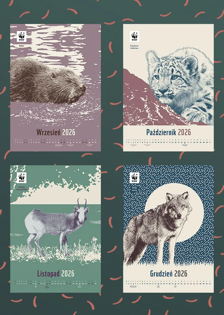 Kalendarz ścienny WWF na rok 2026: wrzesień-grudzień