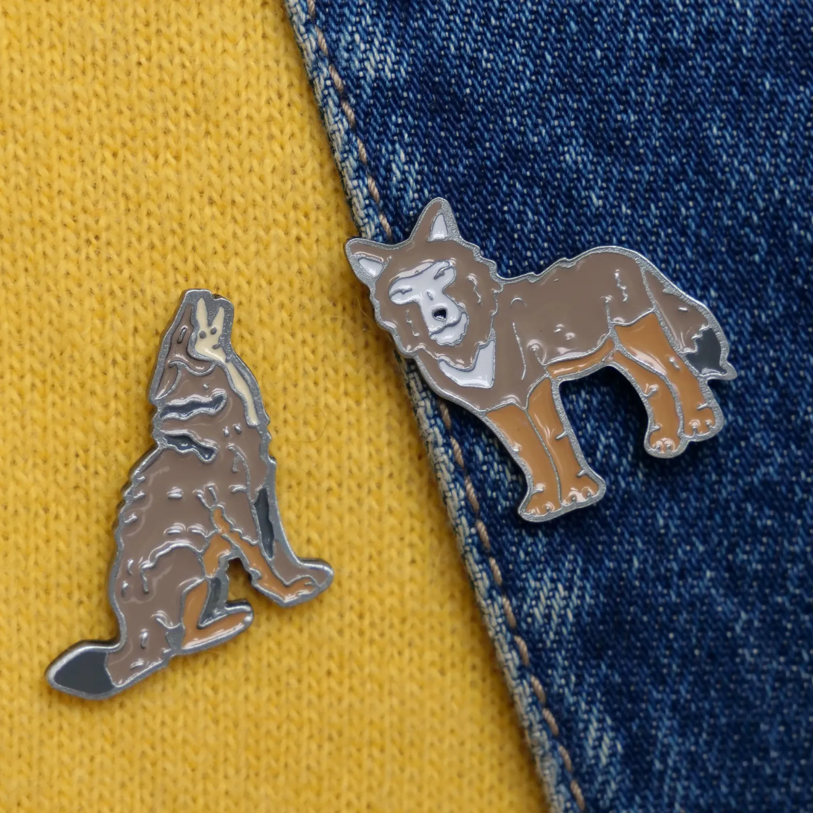 Komplementarne piny walentynkowe WWF - wilki