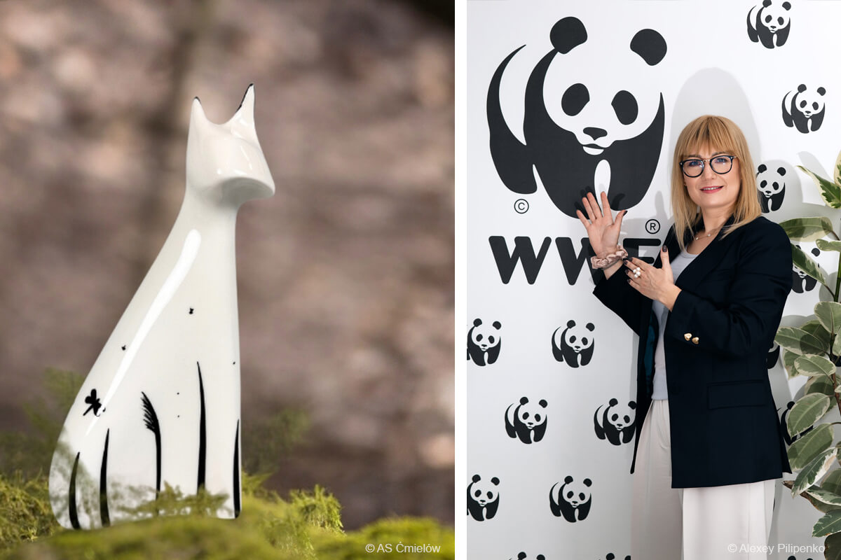porcelanowy ryś, ambasadorka wwf Katarzyna Gajek