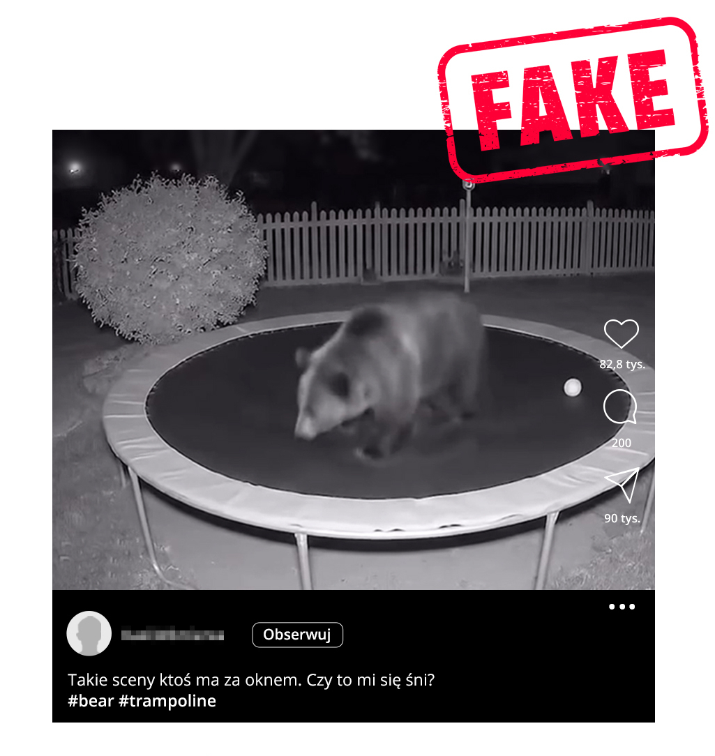 Przykład posta powielającego drapieżnicze fake newsy