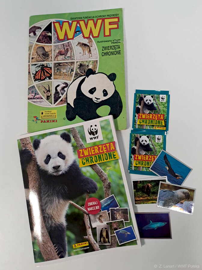 albumy panini poświęcone fundacji wwf