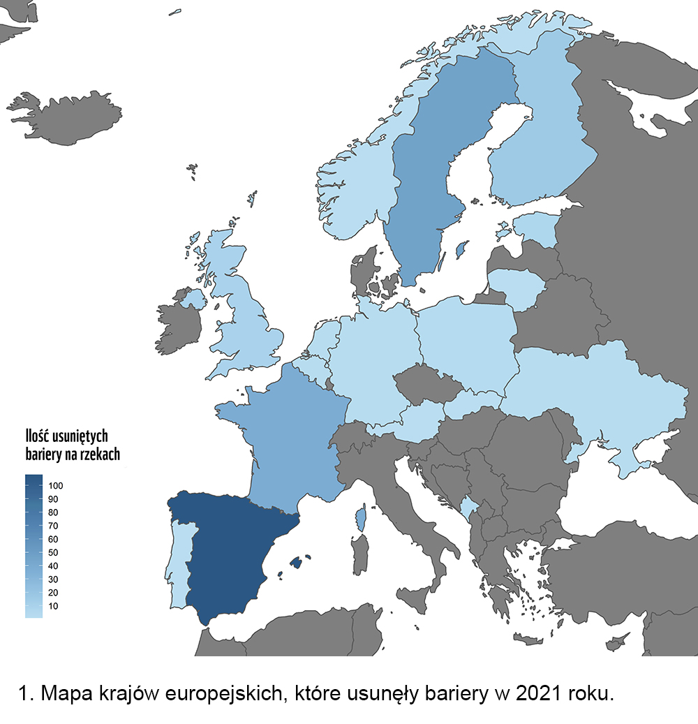 Mapa krajów europejskich, które usunęły bariery 